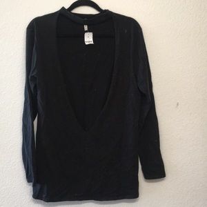 LF vintage choker long sleeve shirt